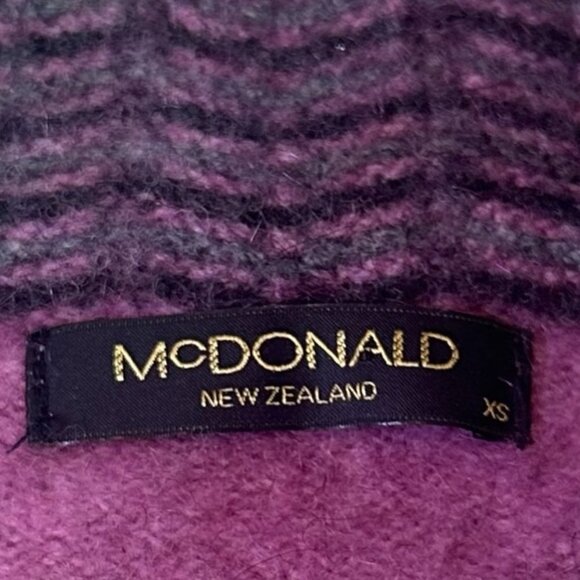 McDonald New Zealand Zip-Down Cardigan Sweater Wool Possum Size XS Women's - Picture 11 of 12